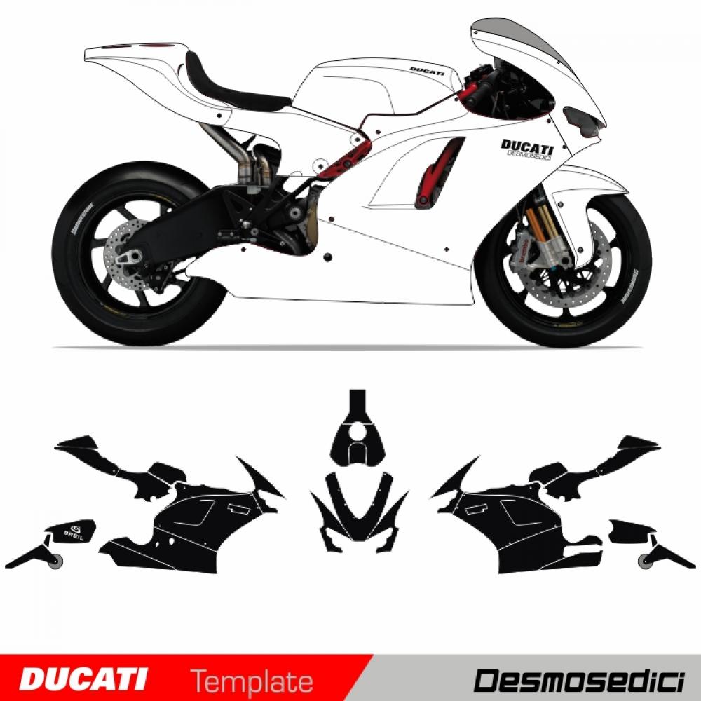 Ducati Desmocedici 2007-2008 Template Schnittvorlage Cutcontour