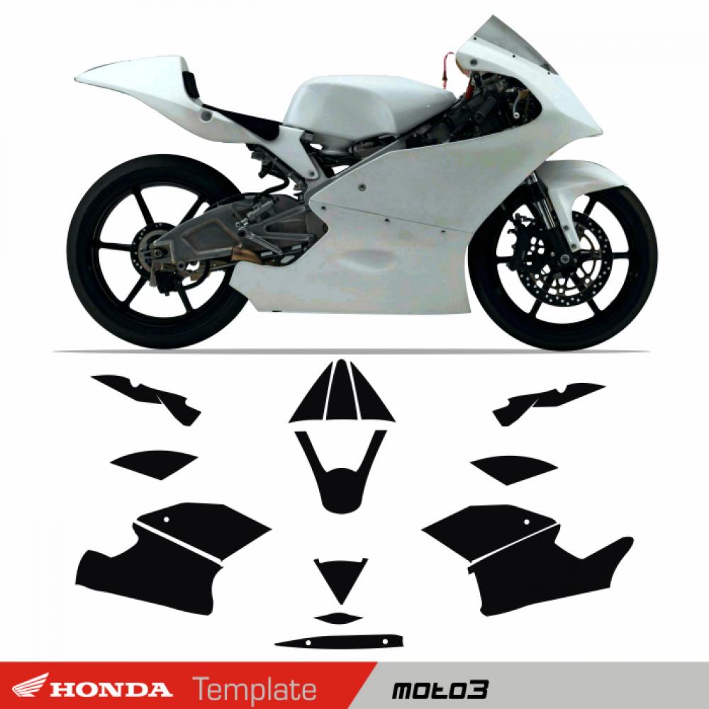 HONDA Moto3 2012- Template Schnittvorlage Cutcontour