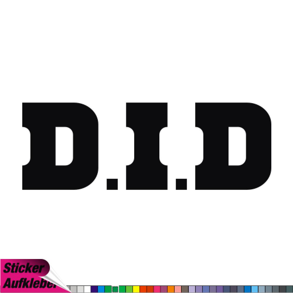 - D.I.D - Aufkleber Sponsorenaufkleber Sticker