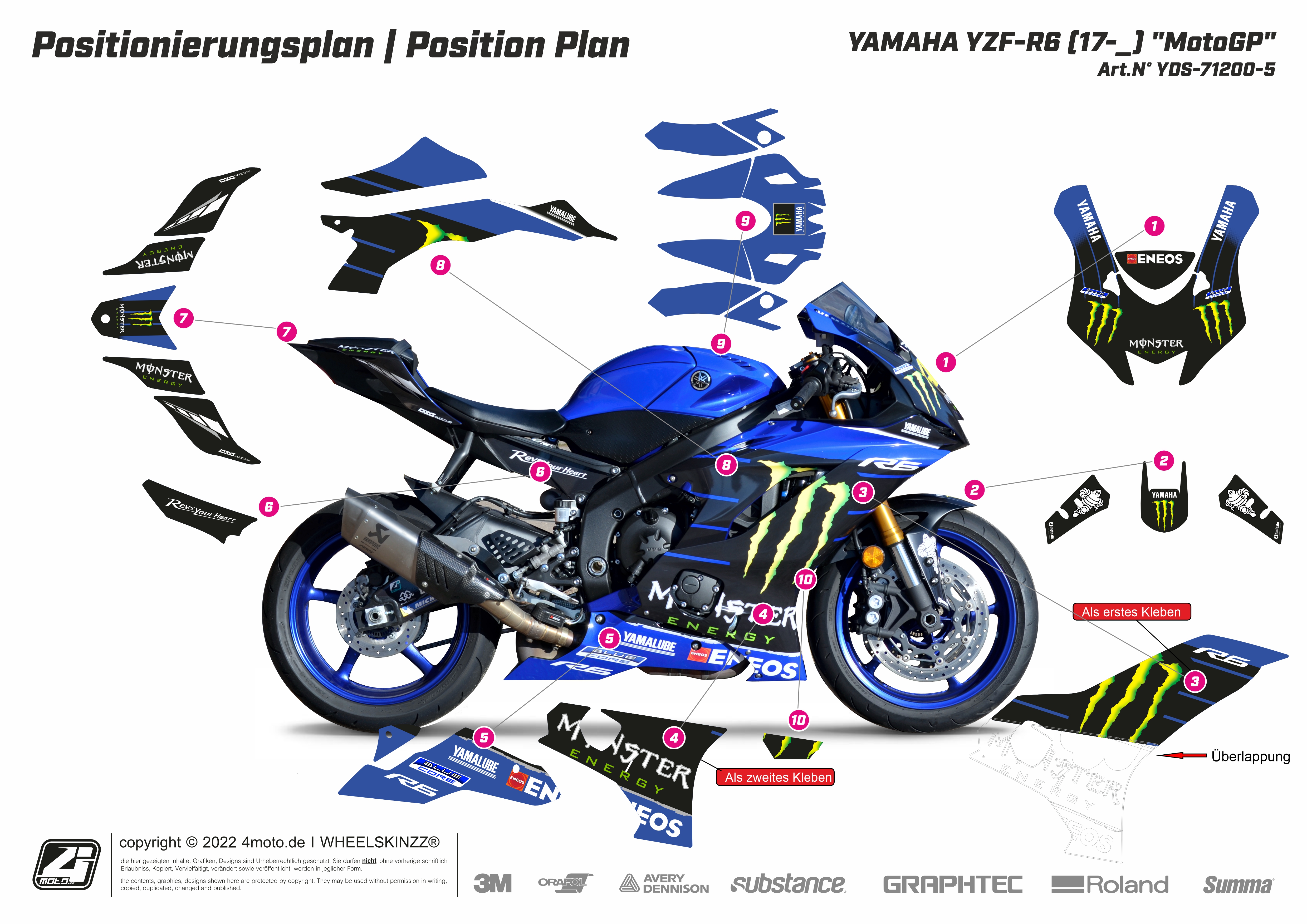 Yamaha motogp decals hotsell