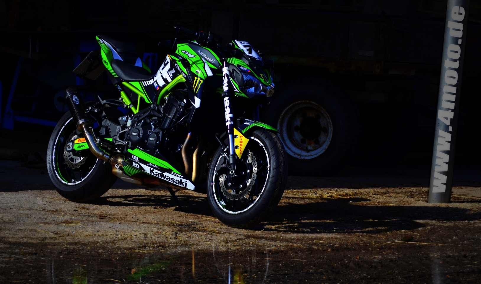 / Bikedekore / Wheelskinzz - Kawasaki Z900 "RACE" 17- Motorrad Stickerkit