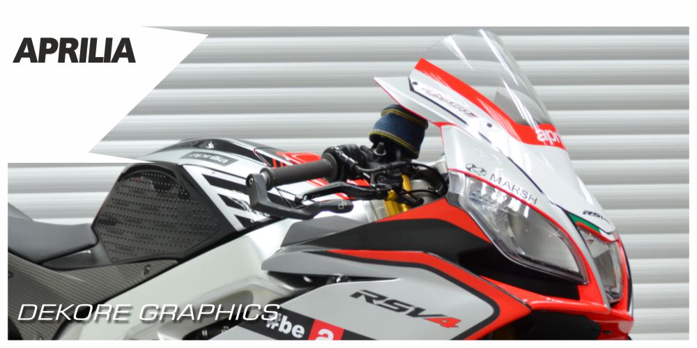 Aufkleber 3D Motorrad Kompatibel mit Aprilia RSV4 2009-2023 Führungsplatte