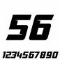 Preview: Wunsch Startnummer Aufkleber 2 - Stellig RACE V6