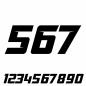 Preview: Wunsch Startnummer Aufkleber 3 - Stellig RACE V6 Preview: Wunsch Startnummer Aufkleber 3 - Stellig RACE V6