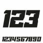 Preview: Wunsch Startnummer Aufkleber 3 - Stellig RACE V7
