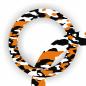 Preview: Wheelskinzz® Camouflage Schwarz/Orange/Weiß