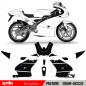 Preview: Aprilia RS 125 1998-2003 Template Schnittvorlage Cutcontour