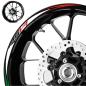 Preview: Aprilia RSV4 - Tricolore Weiß Grün Felgenrandaufkleber Felgenrandstreifen RACE-Style