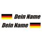 Preview: Namensaufkleber mit Länderflagge Deutschland 1 Paar