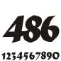 Preview: Start Number - Sticker Decal Three Number V4