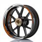 Preview: Wheelskinzz® "Racing GP" Black/White/Orange