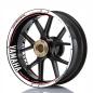 Preview: Wheelskinzz® YAMAHA "Racing Line" White/Black/Red