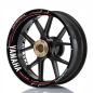 Preview: Wheelskinzz® YAMAHA "Racing Line" Schwarz/Weiß/Rot