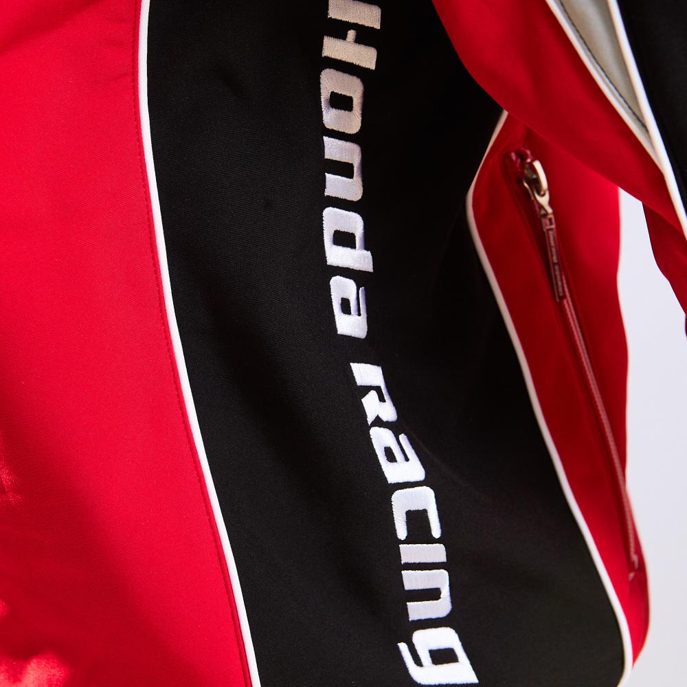 Honda Racing Jacket Colorblock Design | Motorsport Track Jacket Red/Black