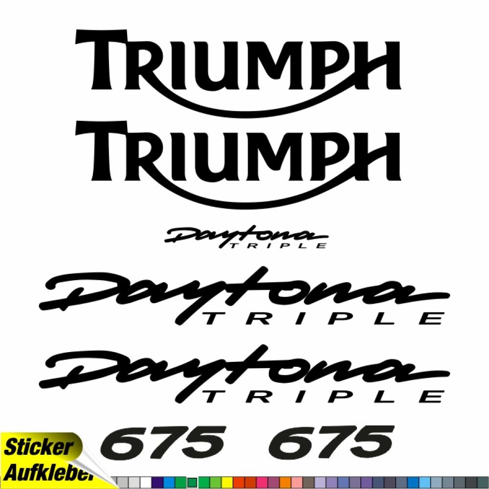 4moto® - Aufkleber Set Triumph Daytona 675 - Aufkleber Sticker Decal