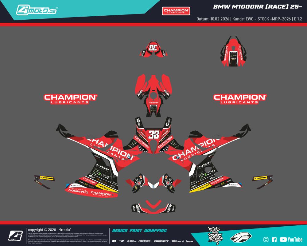 MRP - BMW M1000RR "CHAMPION" Dekor 2026