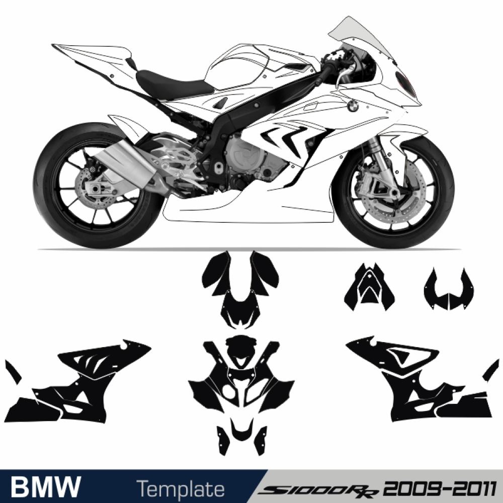 BMW S 1000 RR 2009 - 2011 Template Schnittvorlage Cutcontour