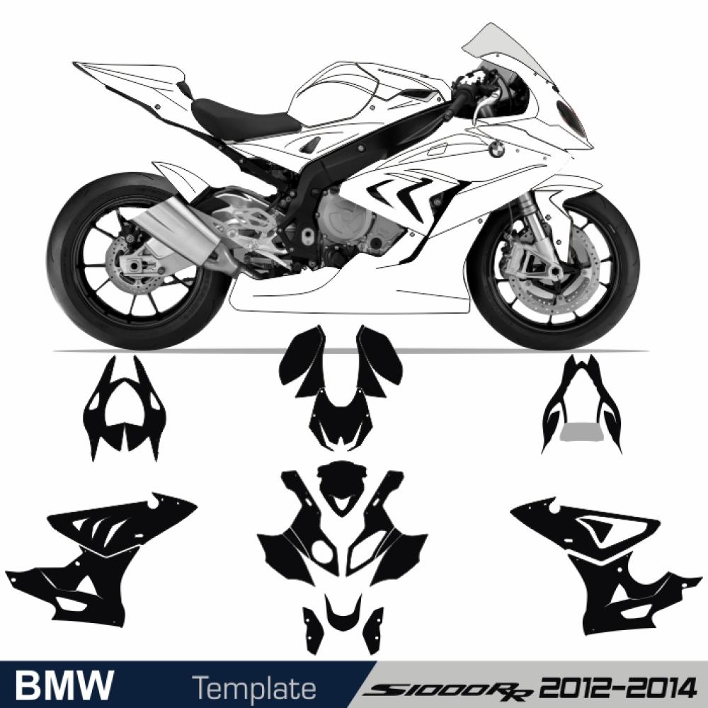 BMW S 1000 RR 2012-2014 Street - Template Schnittvorlage Cutcontour