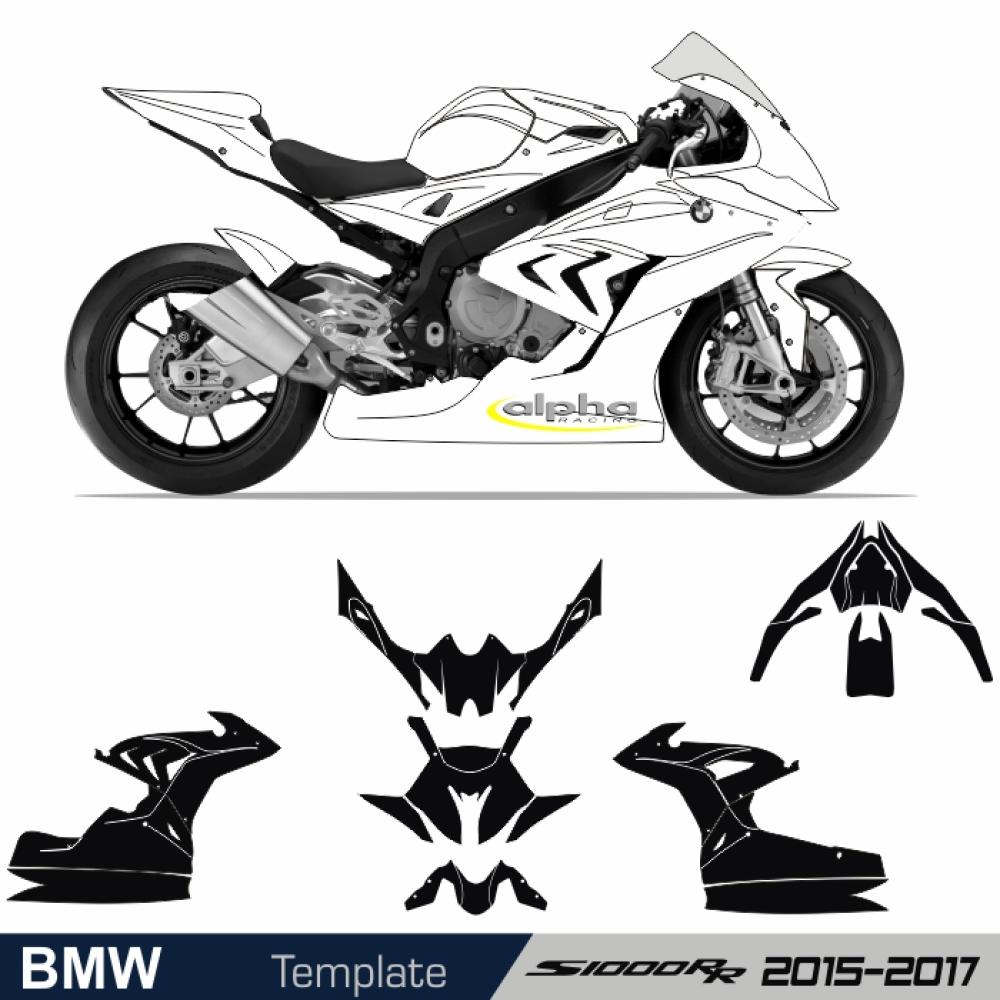 BMW S 1000 RR 2015-2017 Racing - Template Schnittvorlage Cutcontour