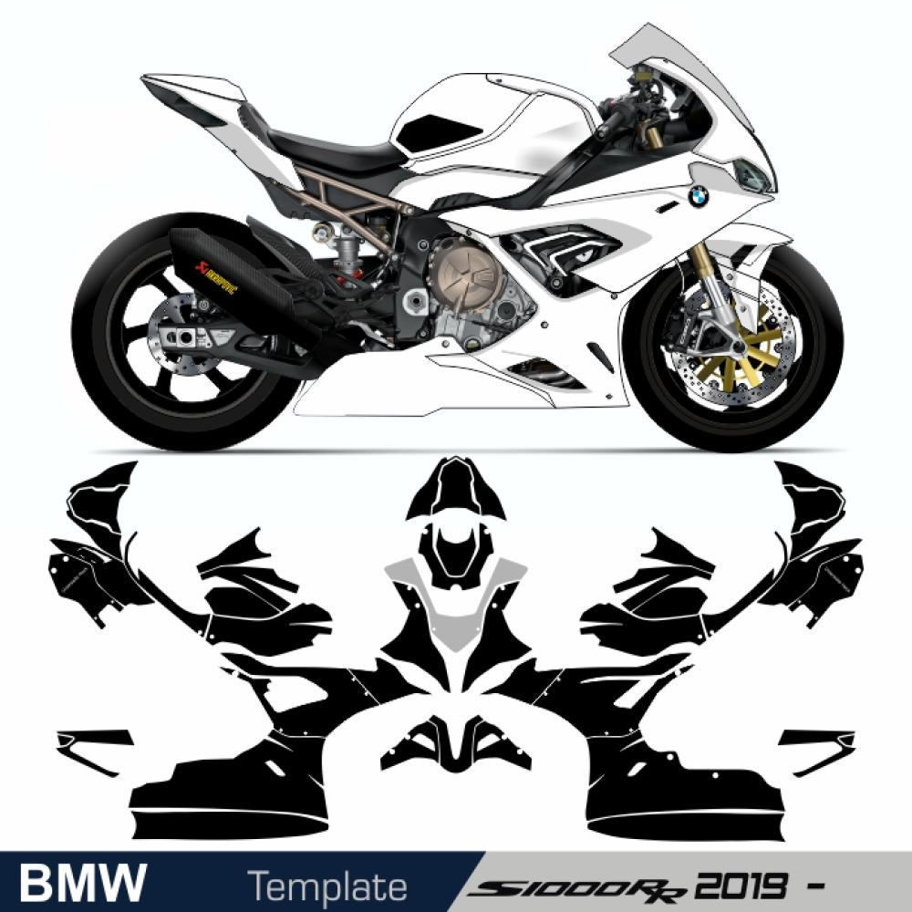 BMW S 1000 RR 19 - 22 (K67) CARBONIN RACING Template Cutcontour