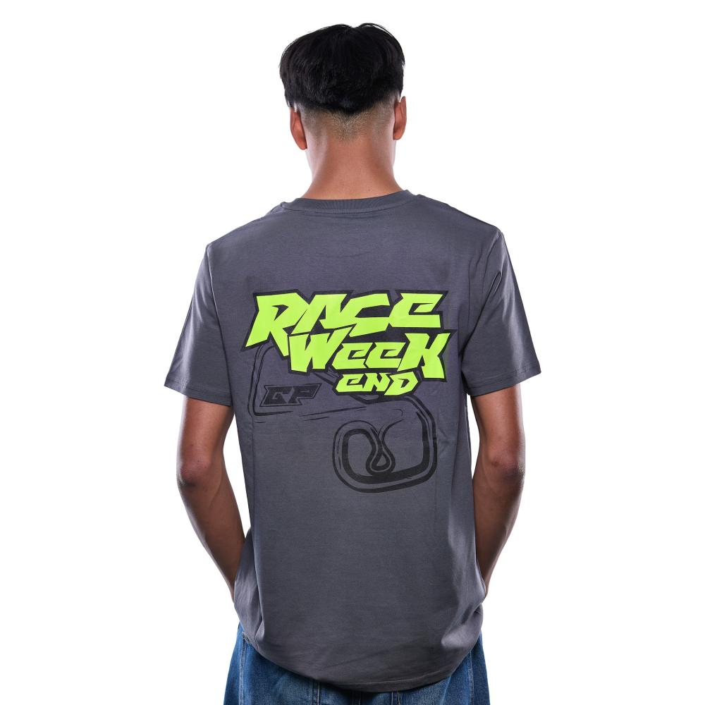 Sachsenring Race Weekend T-Shirt – Herren – Grau/Neon