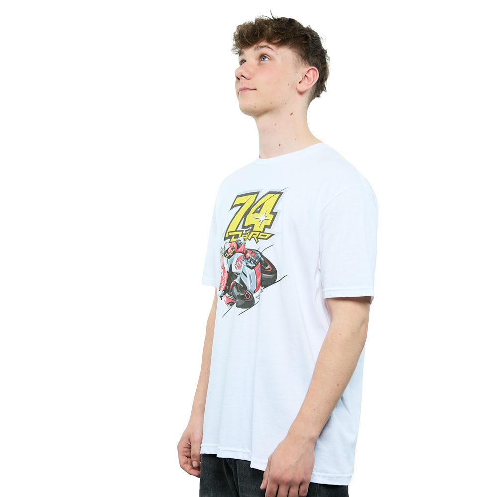Daijiro Kato #74 T-Shirt – Motorsport Graphic Shirt White