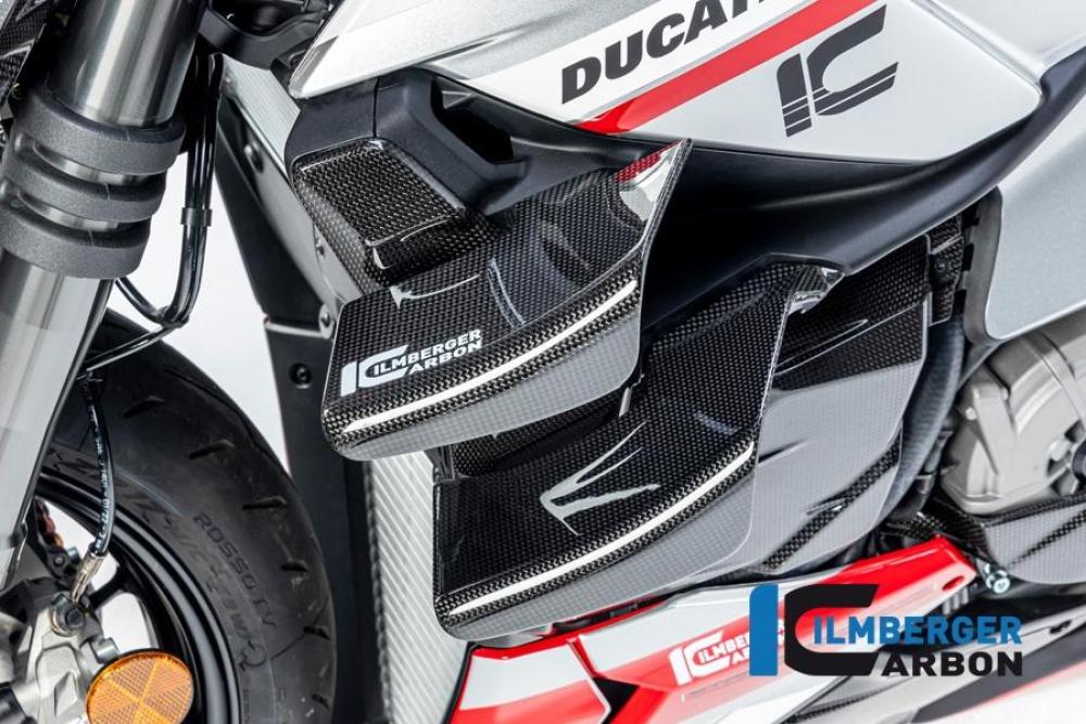 Wasserkühlerabdeckung links glanz Ducati Streetfighter V2