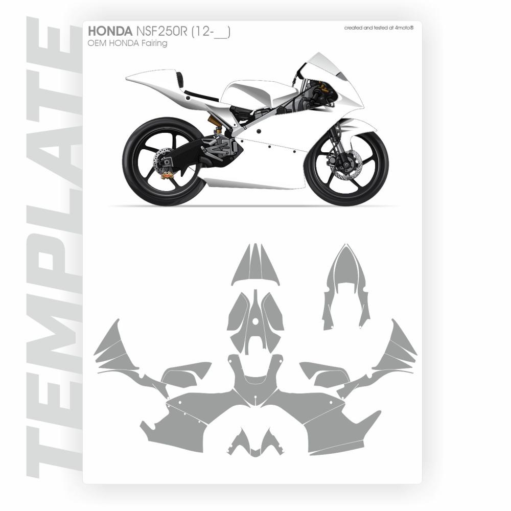 HONDA NSF 250 R (12-_) Template Schnittvorlage Cutcontour
