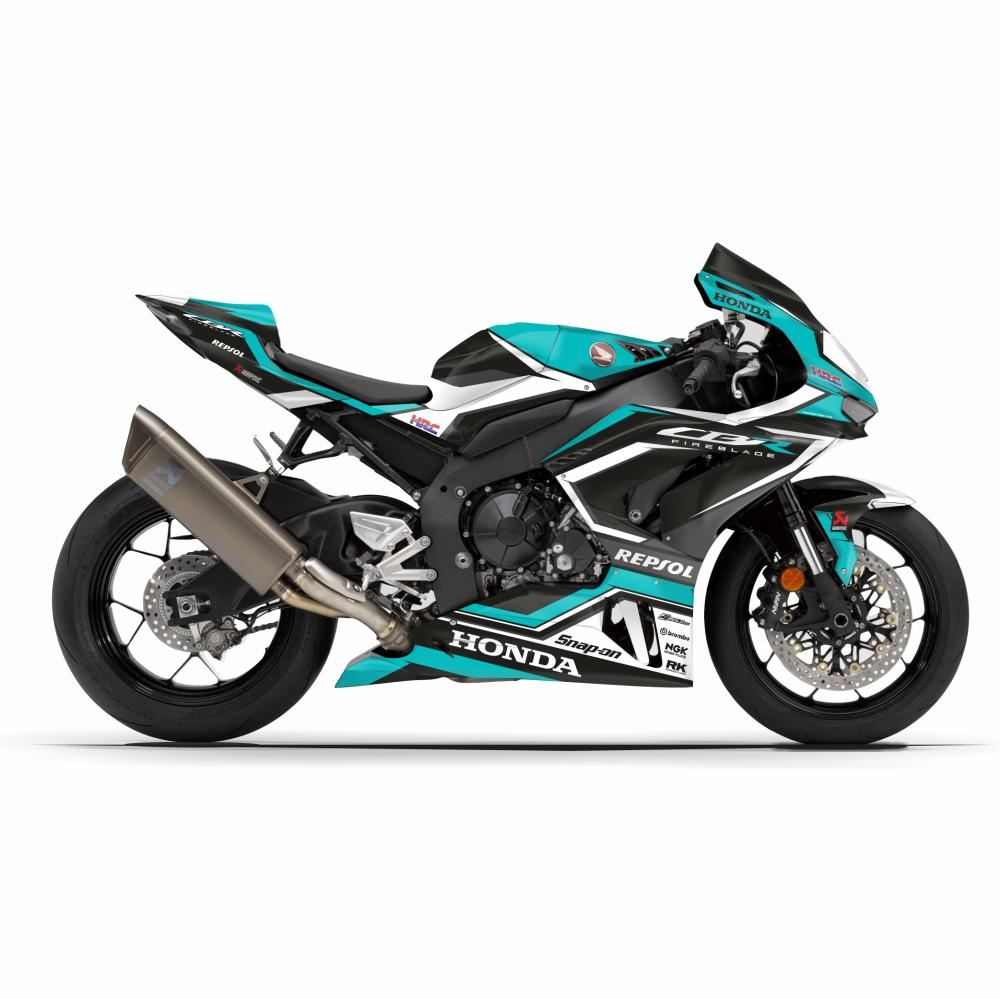 HONDA CBR 1000 RR-R 20- "DSG1 - Türkis-Schwarz" Dekor Stickerkit