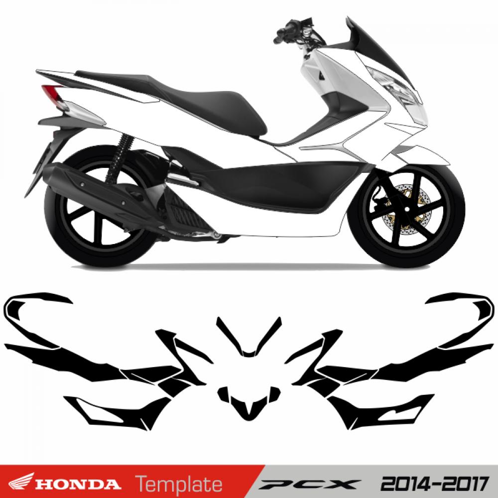 HONDA PCX 2014-2017 Template Schnittvorlage Cutcontour