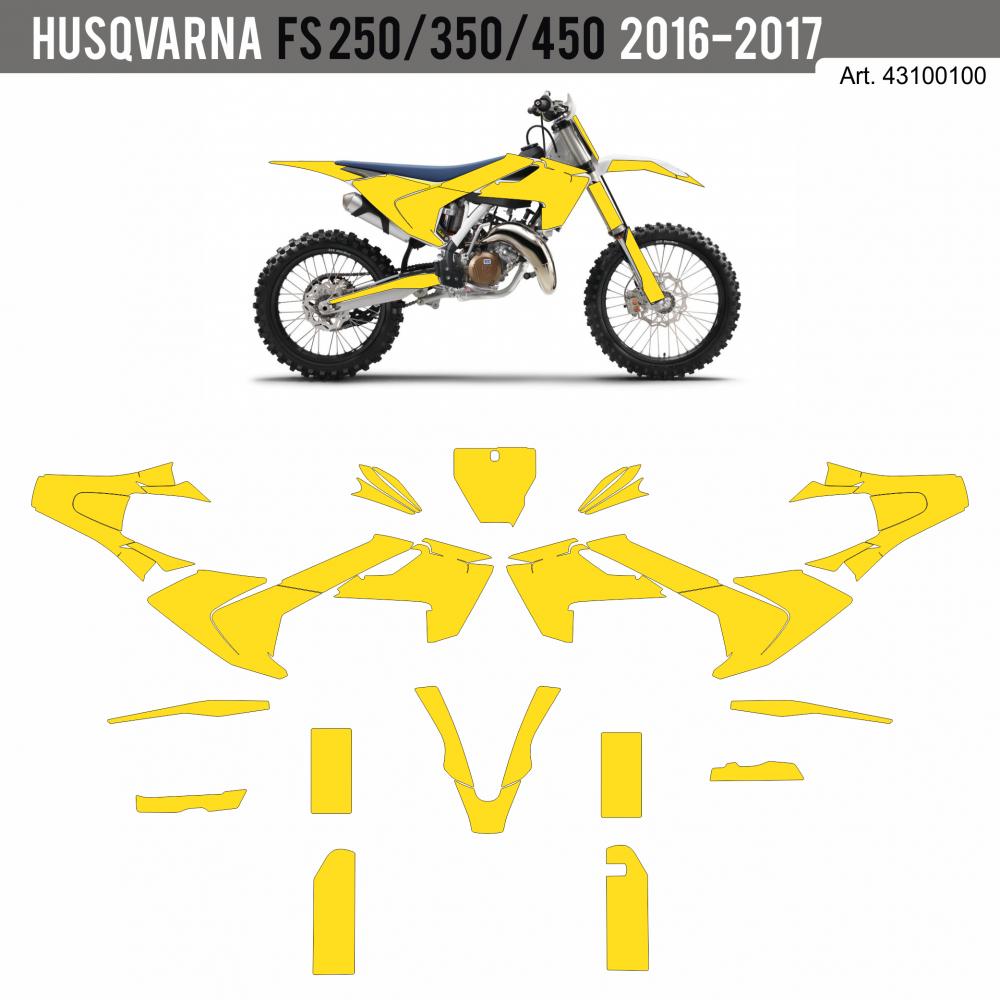 Husqvarna FS 250/350/450 2016-2017 Template Schnittvorlage Cutcontour