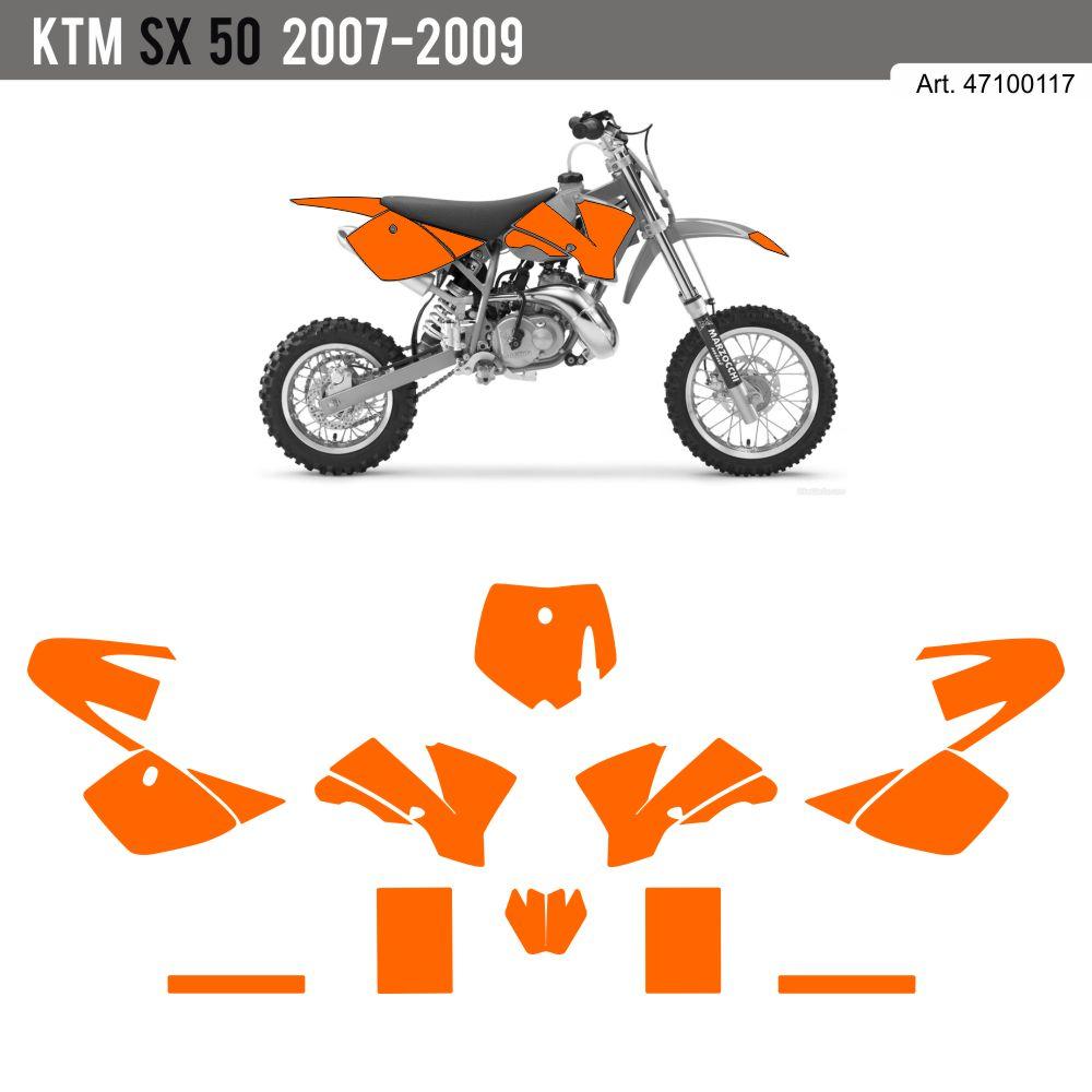 KTM SX 50 2007 - 2009 Template Schnittvorlage Cutcontour