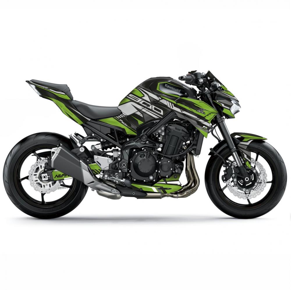 Kawasaki Z900 "ZTYLE - Metallic Grün" Bj 2020-  Motorcycle Dekor Graphics