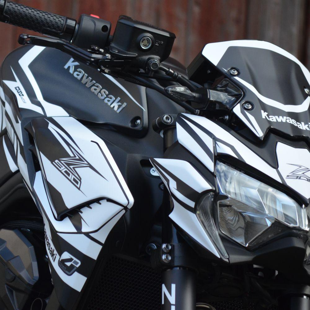Kawasaki Z900 "ZTYLE - Black/White" 20-24 Motorcycle Dekor Graphics