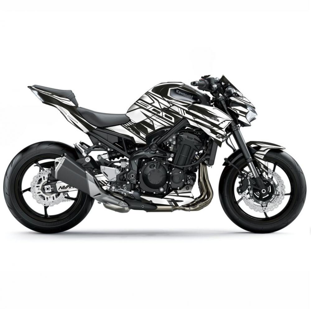 Kawasaki Z900 "ZTYLE - Black/White" Bj 2020-  Motorcycle Dekor Graphics