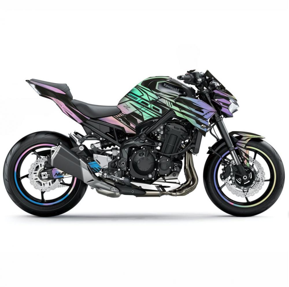 Kawasaki Z900 "HOLO" 20-23 Motorrad Dekor Stickerkit