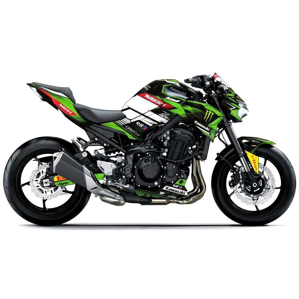 Kawasaki Z900 "Race" 20-23 Motorrad Dekor Stickerkit