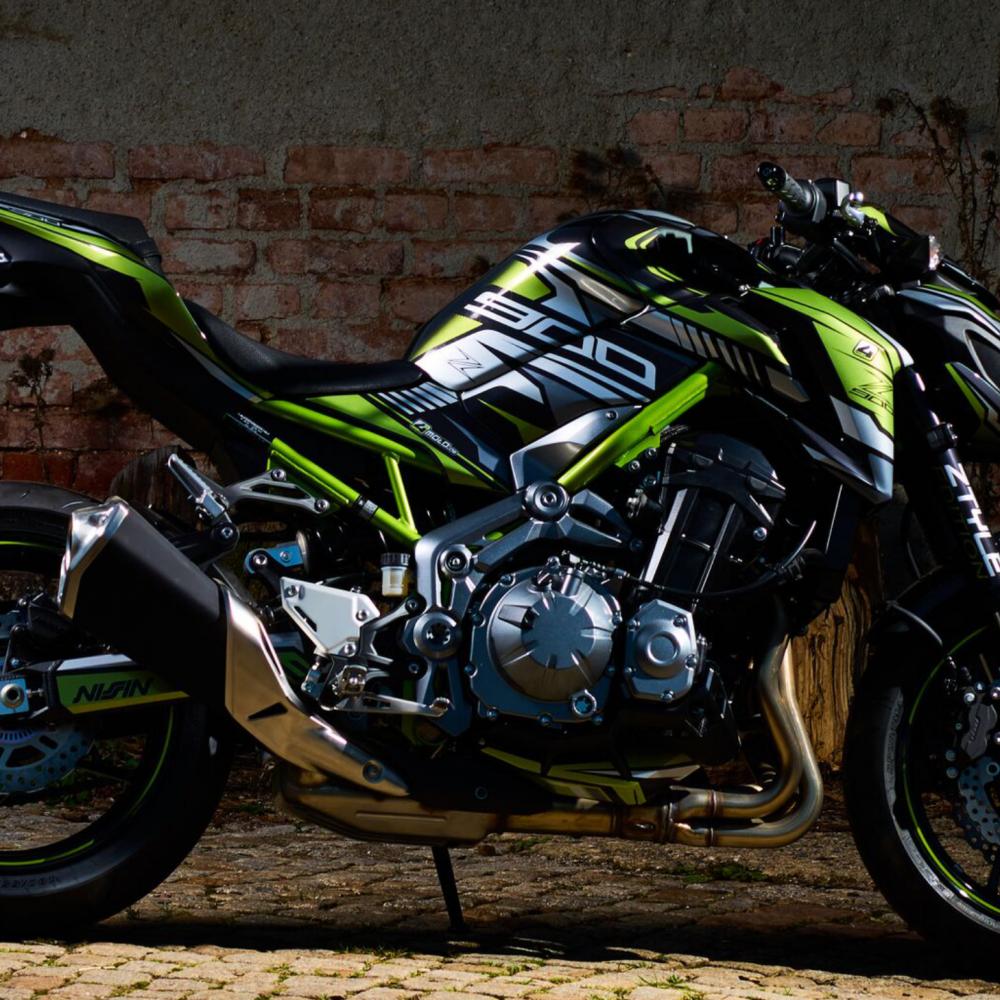 Kawasaki Z900 "ZTYLE - Metalic-Green" 17- 19 Motorcycle Dekor Graphics