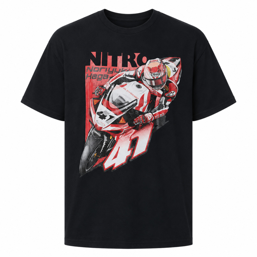 Noriyuki Haga #41 Nitro Racing T-Shirt – Black