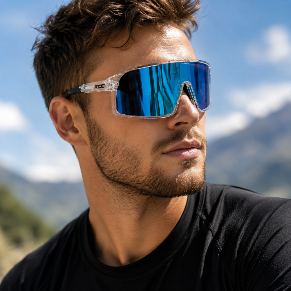 Preview: RIDE - Sonnenbrille SPORT ST Transparent - Blau