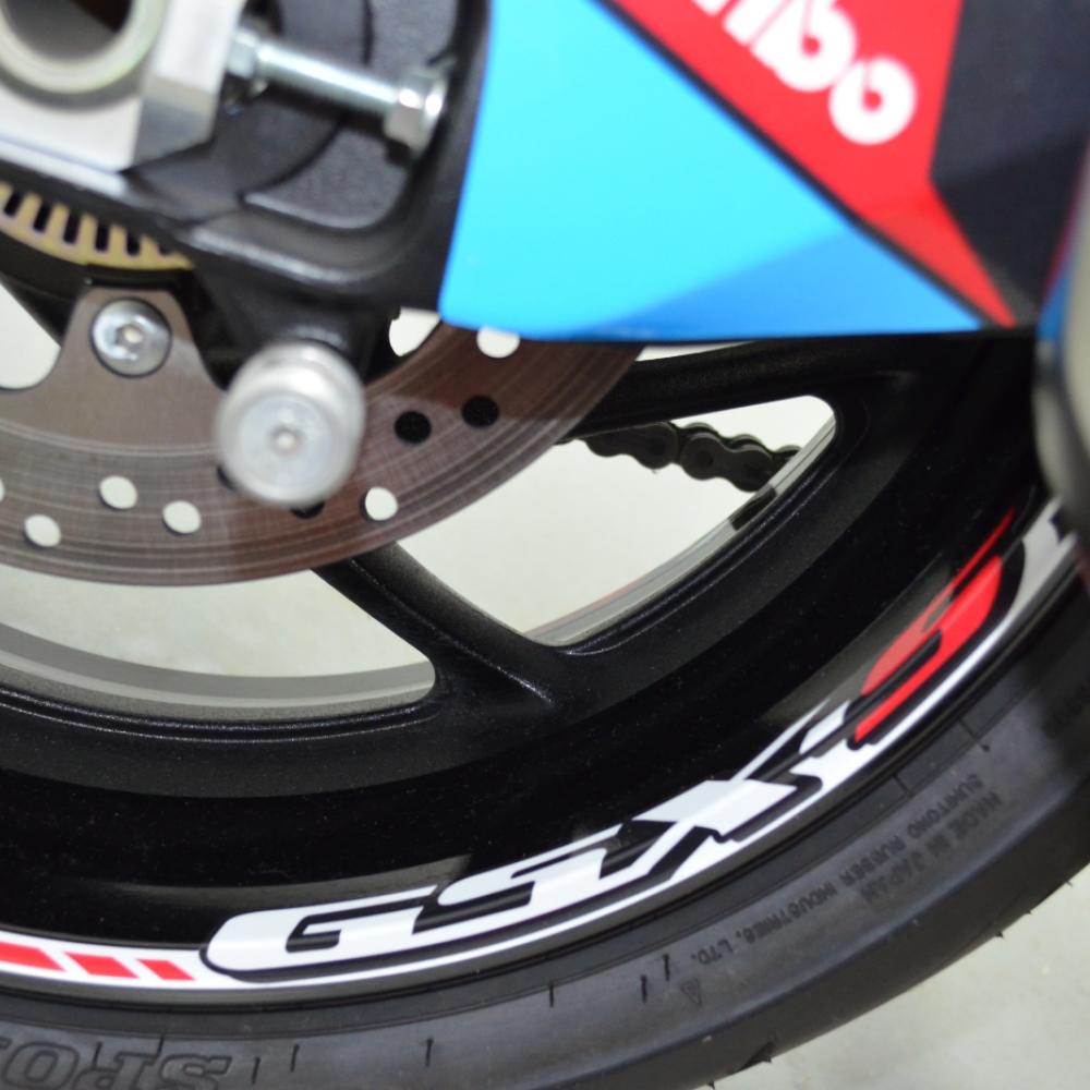 Radaufkleber Aufkleberset passend für SUZUKI GSX-R 1000 Streifen