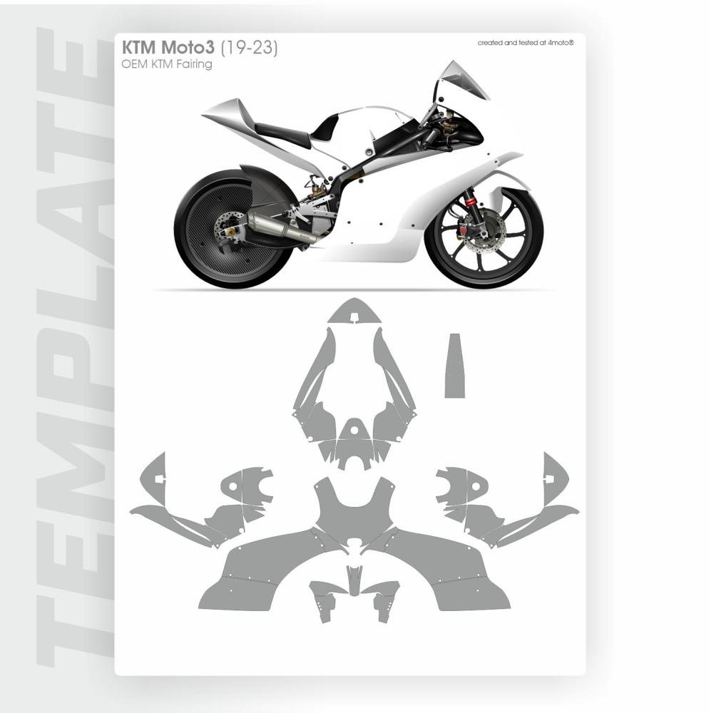 KTM Moto3 250 GPR (19-23) Template Schnittvorlage Cutcontour
