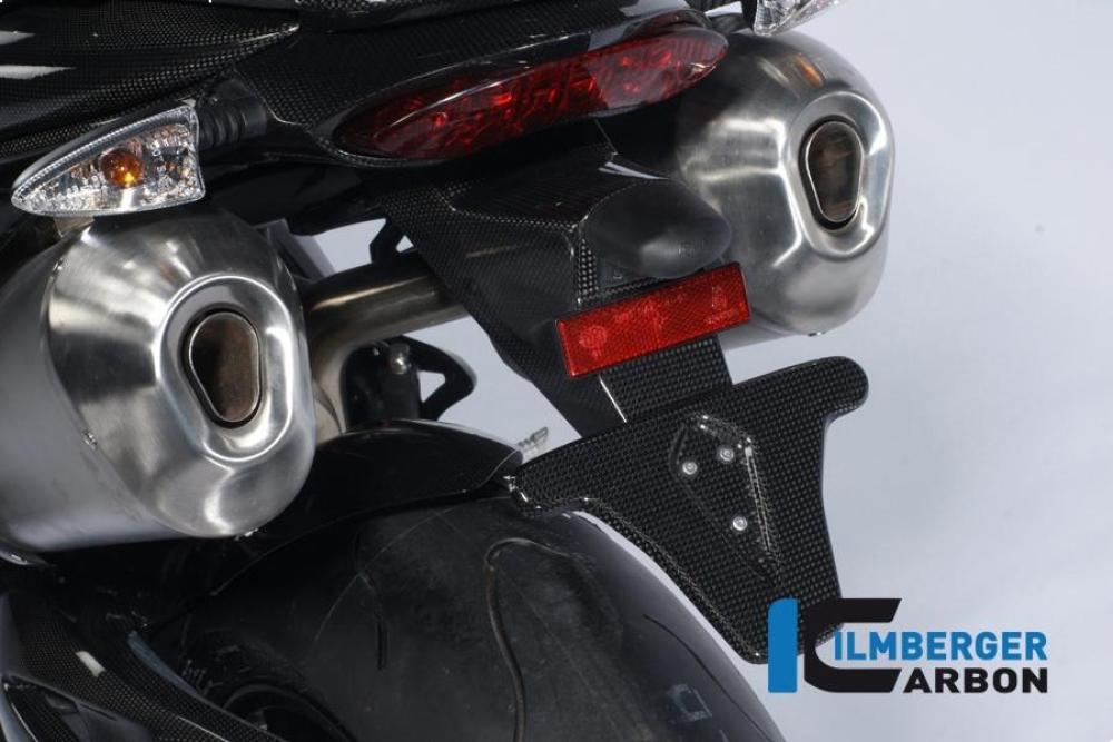 License plate holder (incl. taillight cover with indicator mount) Carbon Triumph Speed Triple 1050
