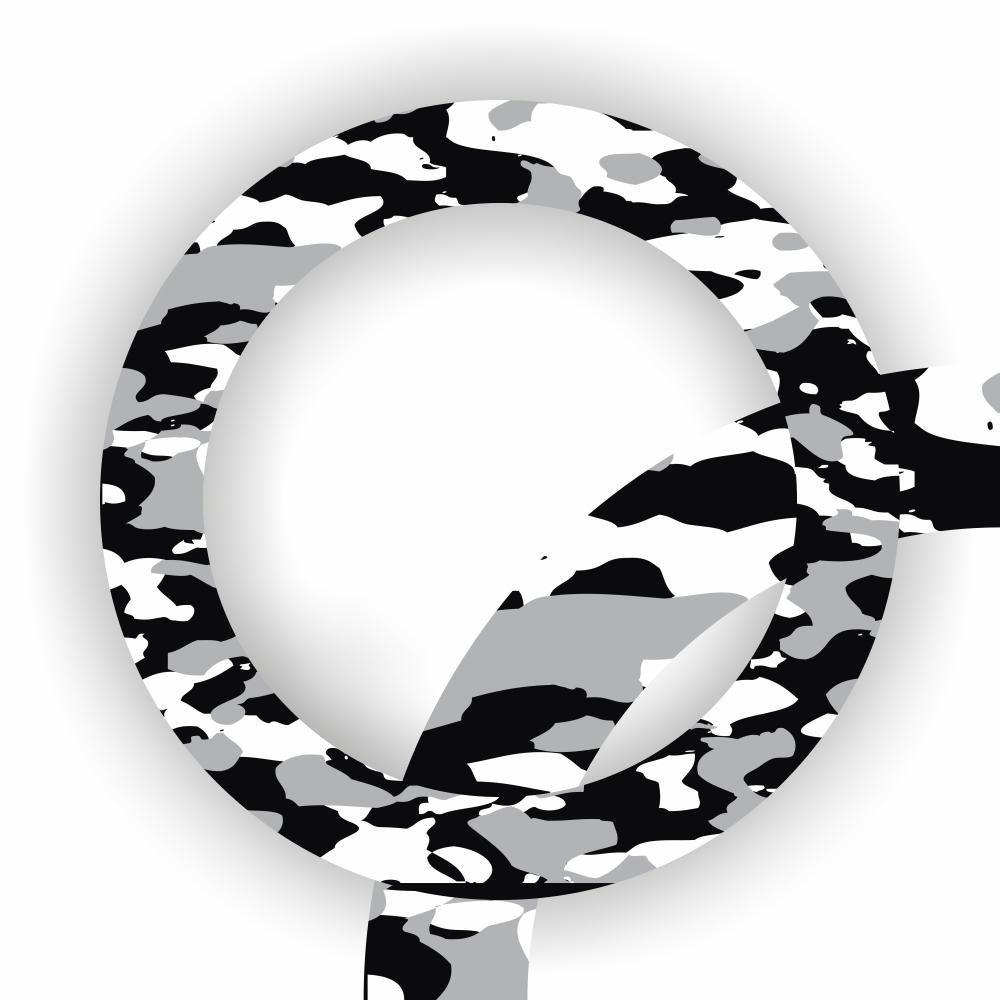Wheelskinzz® Camouflage Schwarz/Grau/Weiß