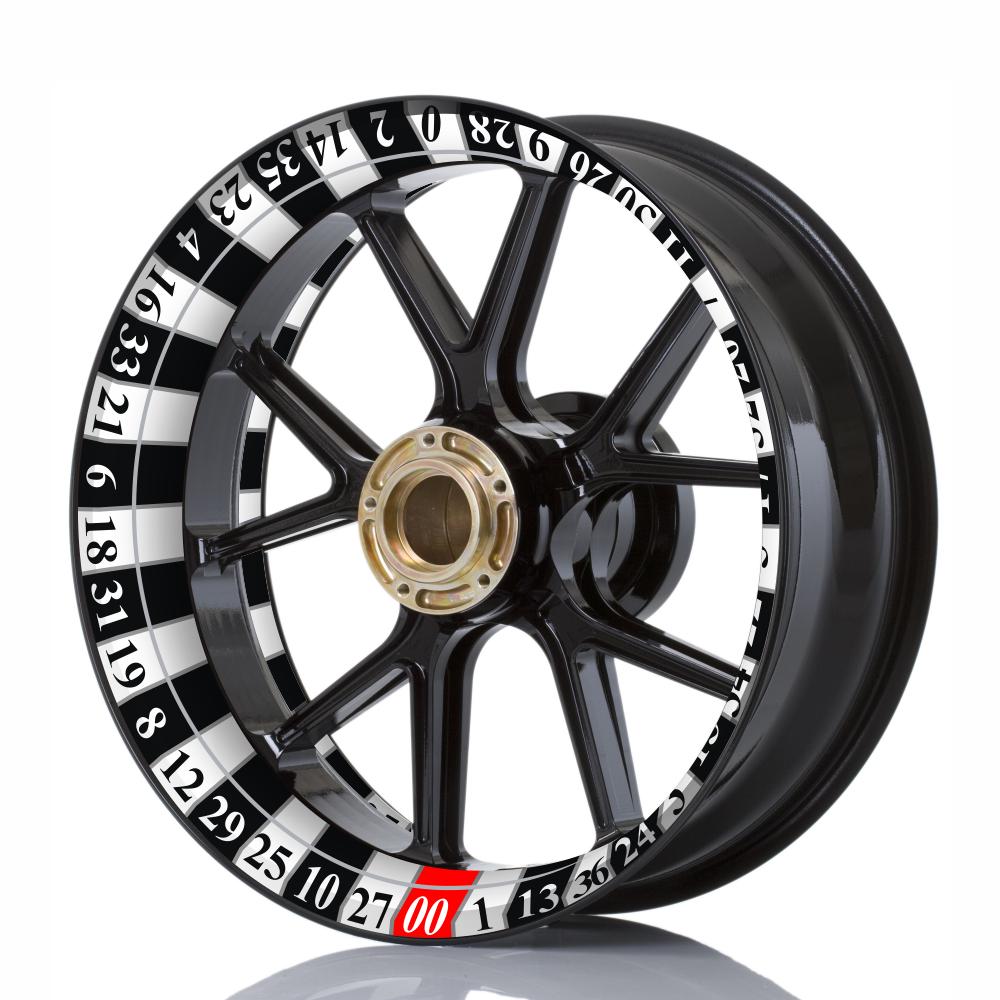 Wheelskinzz® Roulettdesign Black/White