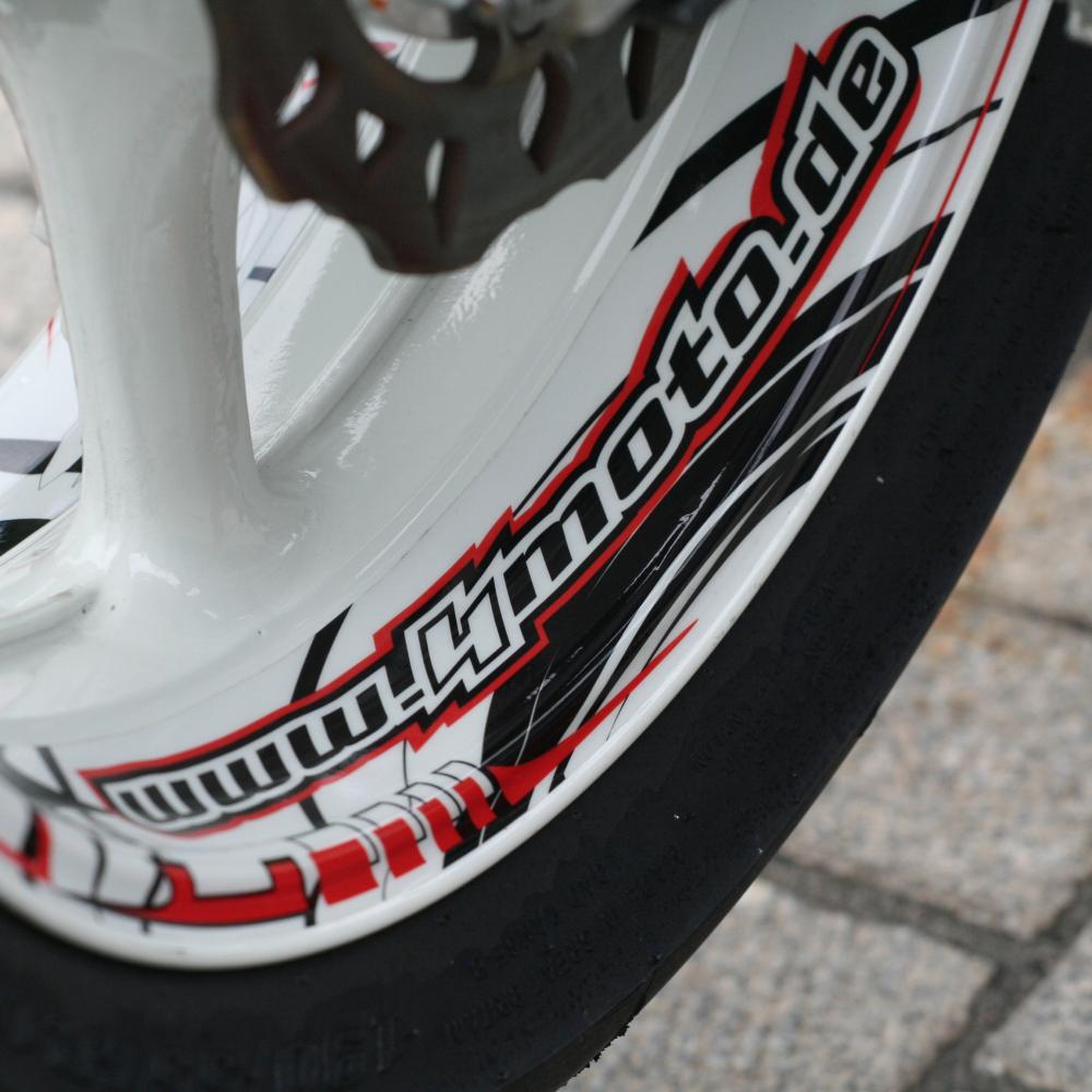 Wheelskinzz® STYLE Weiß/Schwarz/Rot