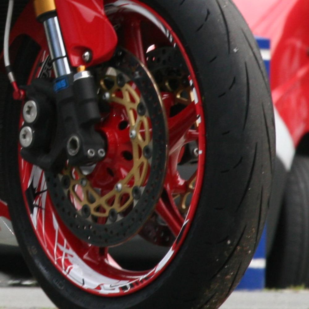 Wheelskinzz® STYLE Weiß/Schwarz/Rot