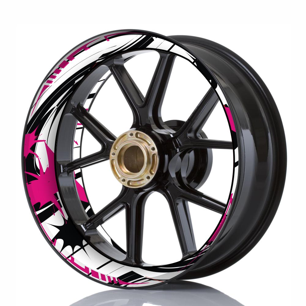 Wheelskinzz® STYLE Weiß/Schwarz/Pink