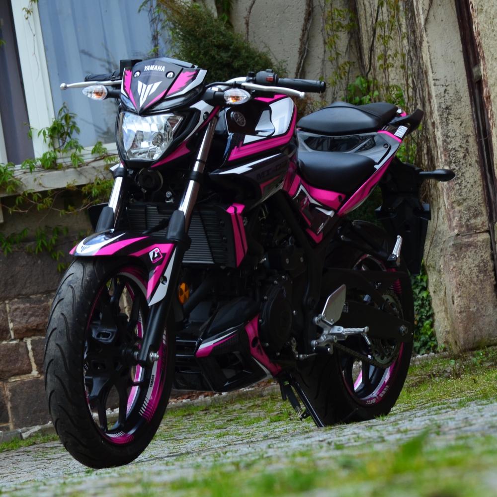 YAMAHA MT03 16 - "SPLT-Pink" Dekor Stickerkit