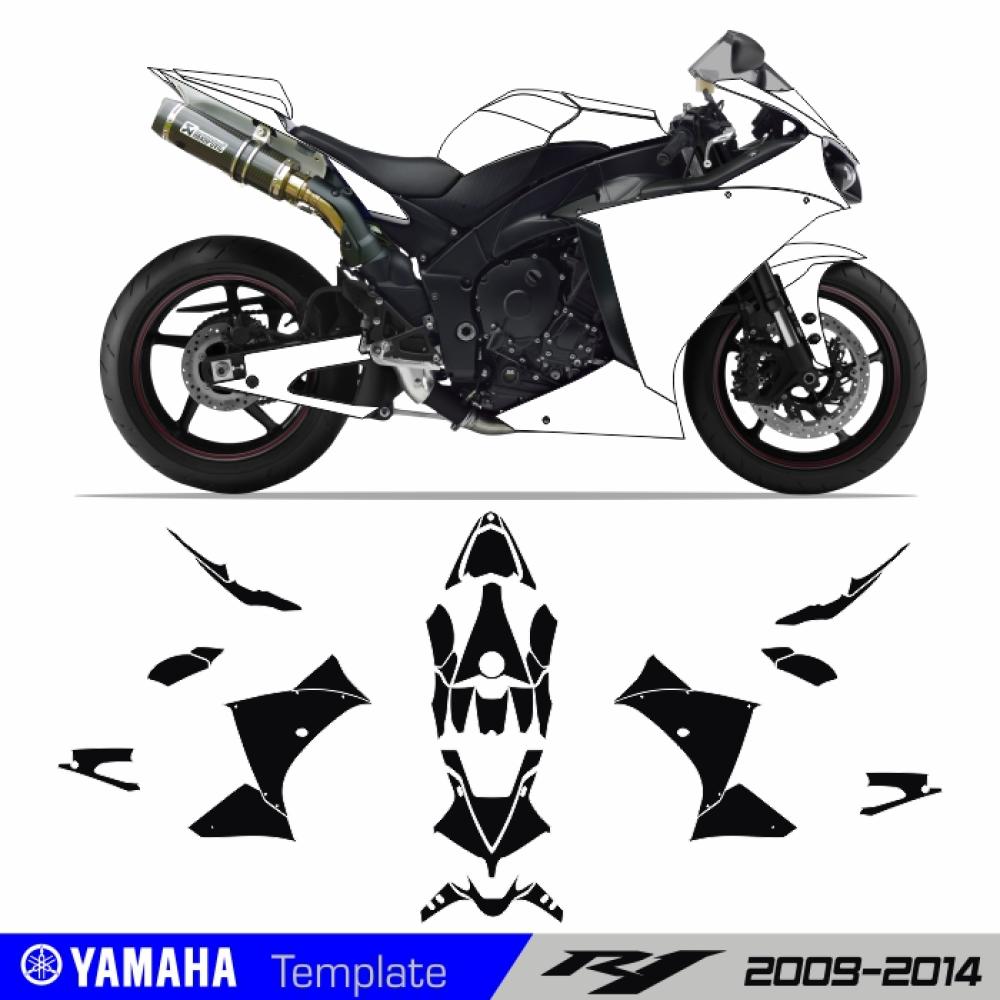 YAMAHA R1 RN22 Street 09 - 14 Template Schnittvorlage Cutcontour